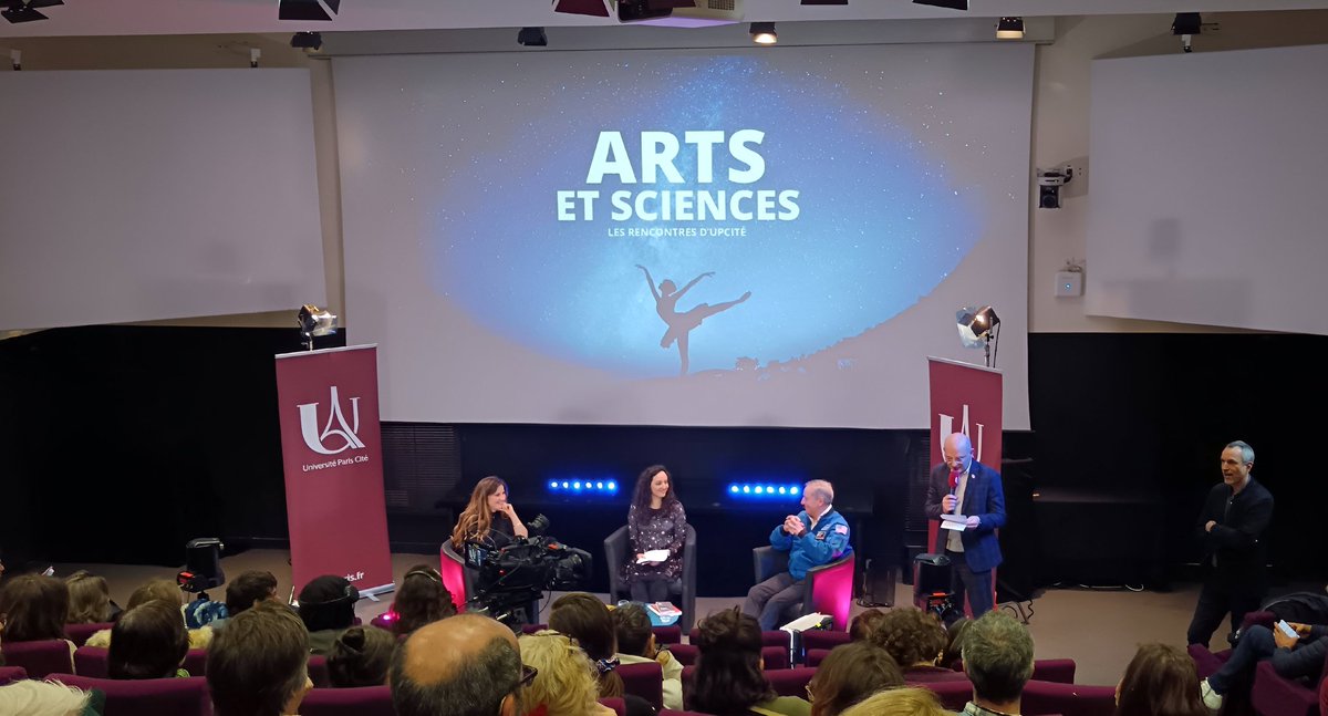 Dr Elodie Chabrol (@eloscicomm) on Twitter photo 🚀Grande première des rencontres #UPCité Arts et Sciences de <a href="/univ_paris_cite/">Université Paris Cité</a> ! On est sur place avec <a href="/Val_Drouet/">Valerie Drouet</a> !
💫Une salle pleine pour écouter la danseuse Jeanne Morel <a href="/art_in_space/">Jeanne Morel</a>, l'astronaute Michel Tognini <a href="/astro_tognini/">michel Tognini</a> et <a href="/FlorencePorcel/">Florence Porcel</a> qui anime la discussion! 🚀Grande première des rencontres #UPCité Arts et Sciences de <a href="/univ_paris_cite/">Université Paris Cité</a> ! On est sur place avec <a href="/Val_Drouet/">Valerie Drouet</a> !
💫Une salle pleine pour écouter la danseuse Jeanne Morel <a href="/art_in_space/">Jeanne Morel</a>, l'astronaute Michel Tognini <a href="/astro_tognini/">michel Tognini</a> et <a href="/FlorencePorcel/">Florence Porcel</a> qui anime la discussion!