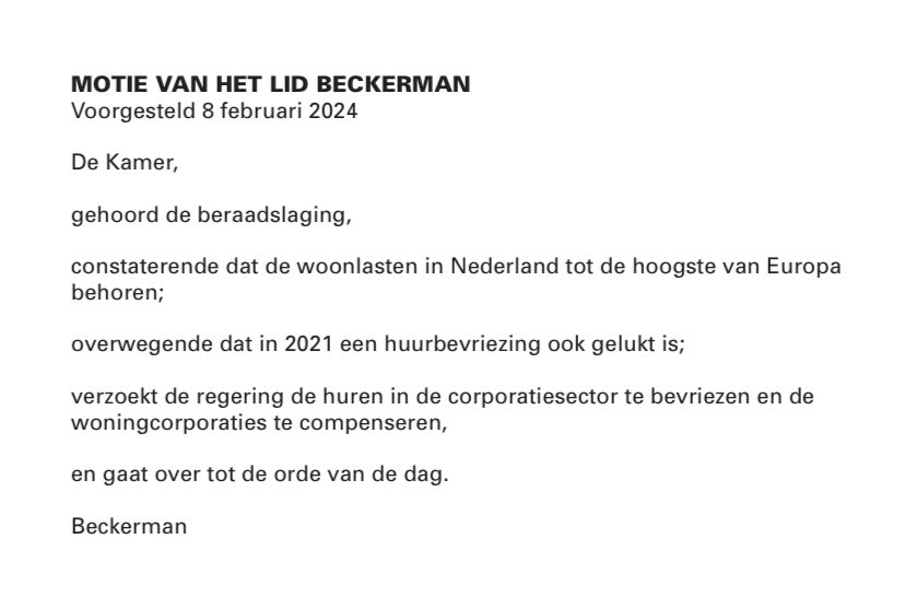 Zoek de verschillen:

Dezelfde motie, oktober versus februari

Door draai PVV moeten sociale huurders weer hoge huurverhoging ophoesten