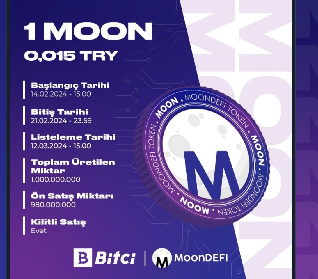 Crypto_baris's tweet photo. Arbitrum ağında geliştirilen merkeziyetsiz finans varlığı #MoonDEFI Token arzı Bitci'de!
💨 $AIR 'ın ardından element ekosisteminin dördüncü tamamlayıcı unsuru MOON Token, DeFi platformlarında $FLAME, $ICE, $AIR ile birlikte karşılıklı olarak likidite desteği sağlayacaktır. https://t.co/INcm5MlotB
