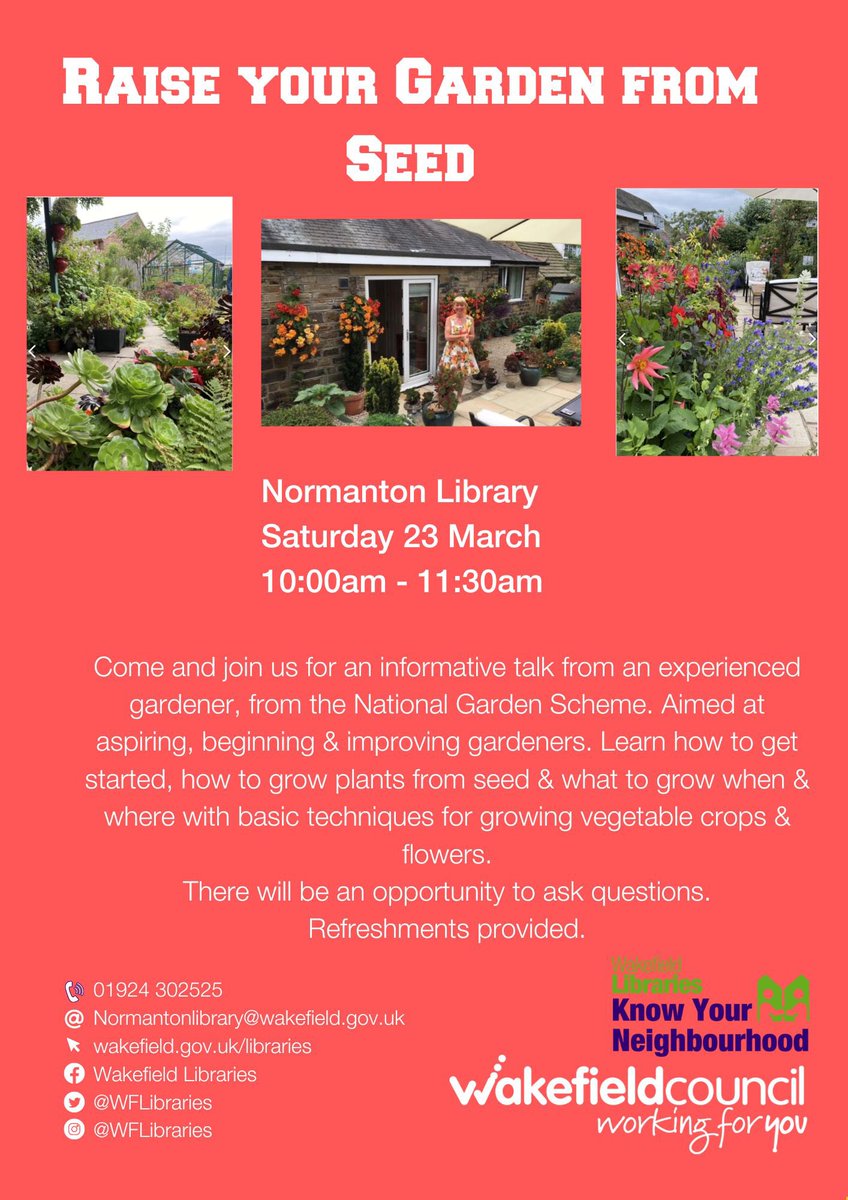WFlibraries's tweet photo. Some exciting #KnowYourNeighbourhood events happening at #NormantonLibrary Everyone Welcome #BeetleDrive #Gardening #litterpick #Singing #Coffeemorning @MyWakefield https://t.co/ulXBkLHY9q
