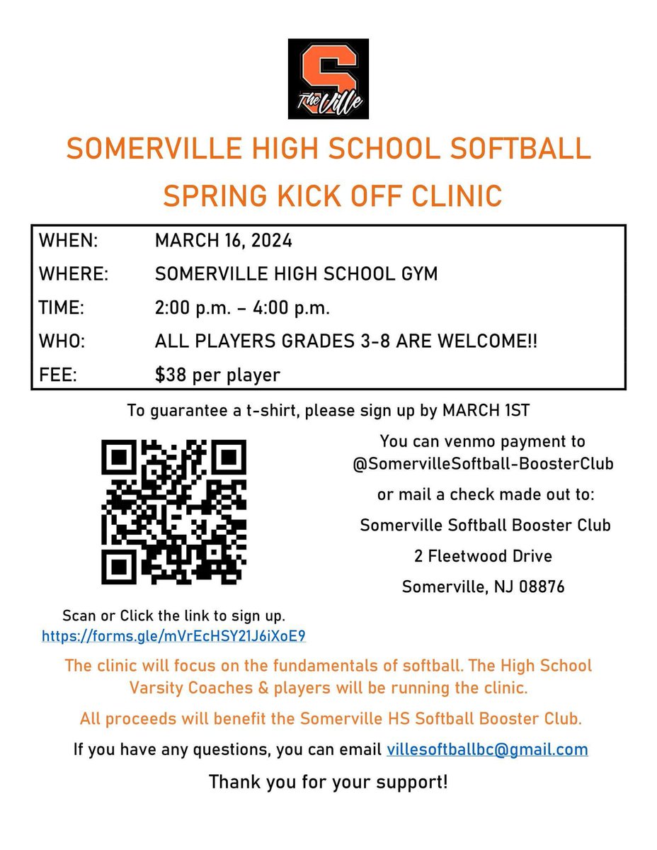 Check out our Spring Clinic for players grades 3-8! Its a great way to get ready for the upcoming season!
