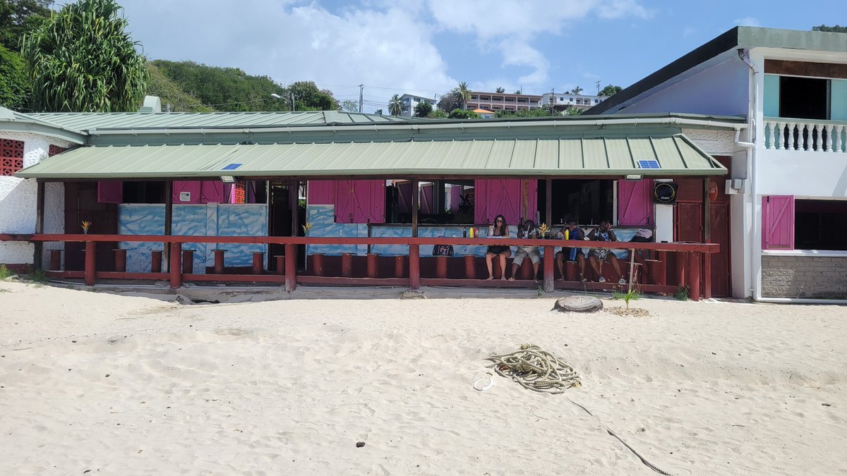 TeamVicarious's tweet photo. Another first for the Team was St. George's, Grenada. We created our own excursion and took a cab to La Plywood Beach Bar Cafe on BBC Beach (Morne Rouge Beach.) The best dive bar in Grenada!  #grenada #plywoodbbc https://t.co/4CJnO7zUO1