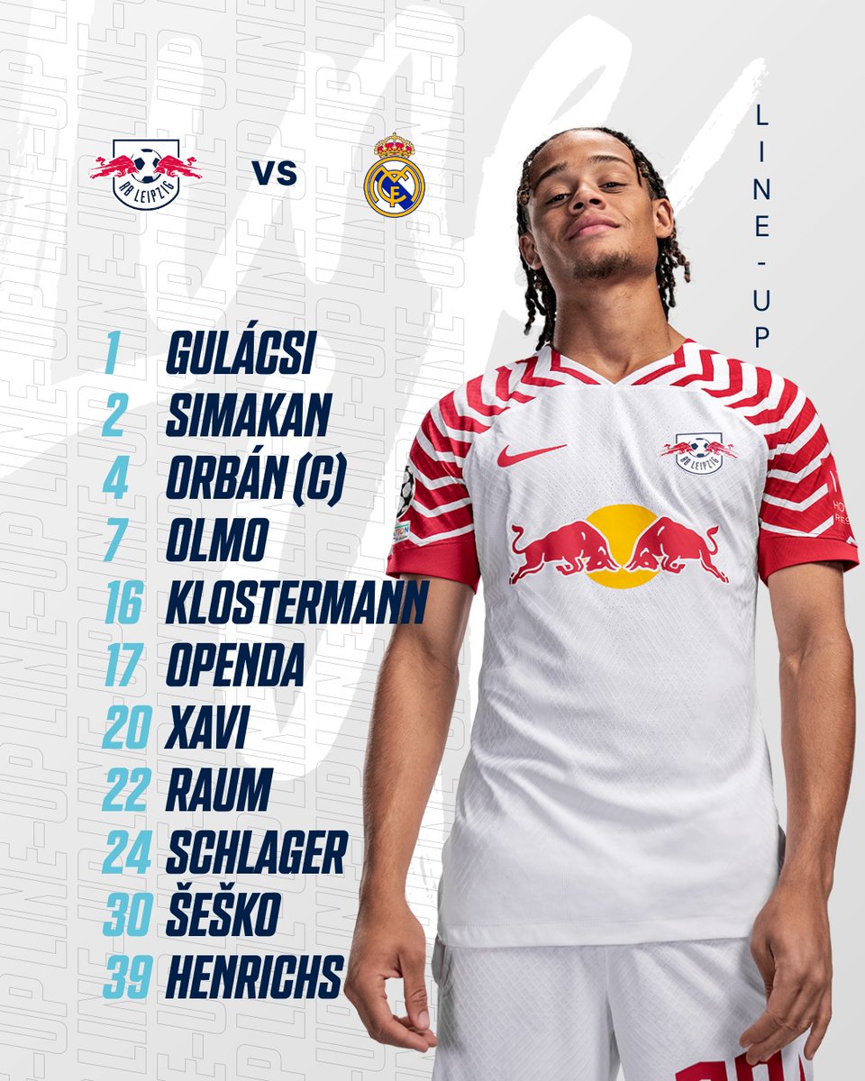XI 🆚 <a href="/realmadrid/">Real Madrid C.F.</a> 📋

#RBLRMA #UCL