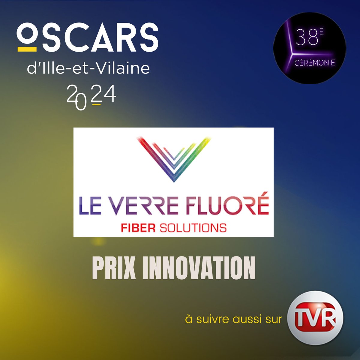 Bravo @LeVerreFluore, leader mondial du verre et des composants fibrés fluorés, pour cet Oscar innovation. #oscars35 @MEDEFBretagne @ille_et_vilaine @oecbretagne @CAIlleEtVilaine