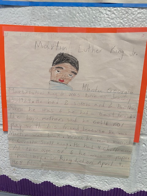 Showcasing student work in the hallways.<a href="/kcpublicschools/">KCPS</a>