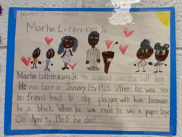 Showcasing student work in our hallways. <a href="/kcpublicschools/">KCPS</a>