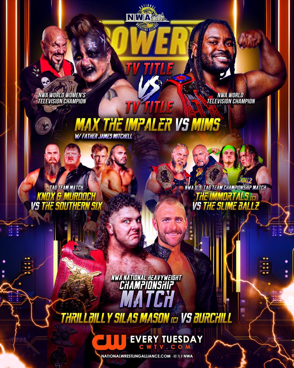 TUESDAY IS NWA DAY!!! An all-new episode of #NWAPowerrr, Season 17 is now streaming FREE on @TheCW! Plus, today at 6:05pm CST (new time for this week!), join me to stream current & classic @NWA on #Twitch! Twitch.TV/PolloDelMar