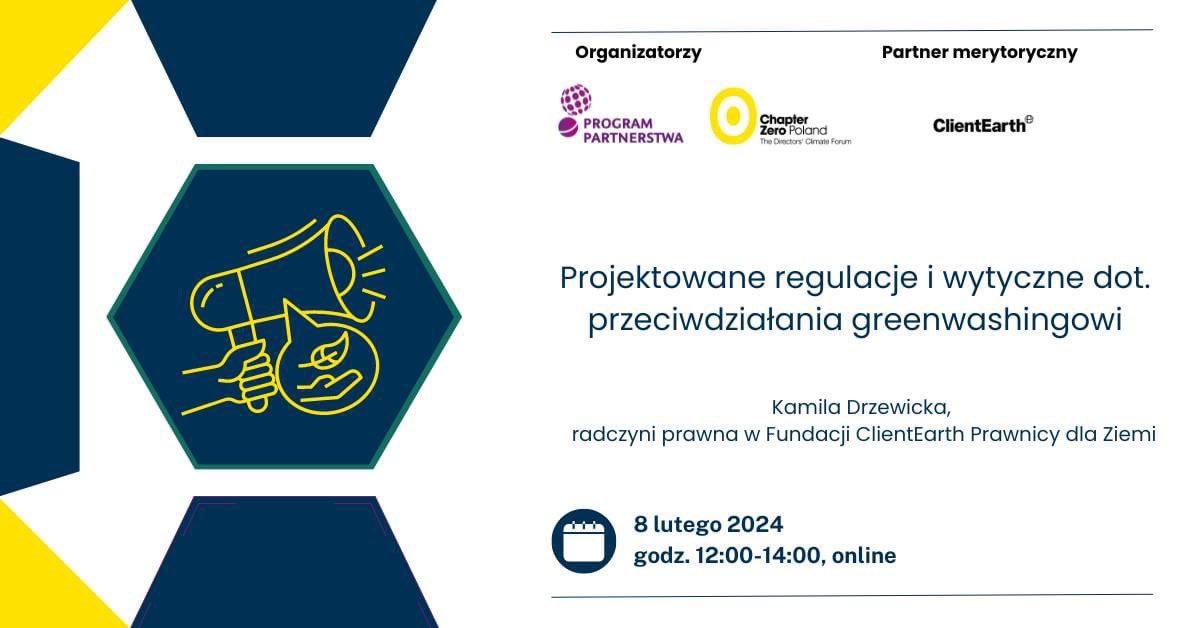 FOB_Poland's tweet photo. Czym jest #greenwashing i dlaczego jest szkodliwy? Czego dotyczą obecnie obowiązujące i nowe regulacje zw. z przeciwdziałaniem greenwashingowi?
O tym na wspólnym spotkaniu #ProgramPartnerstwaFOB i #ChapterZeroPoland rozmawialiśmy z Kamilą Drzewicką, r. pr. w @ClientEarth_PL 🟢 https://t.co/dAC1woD1xY