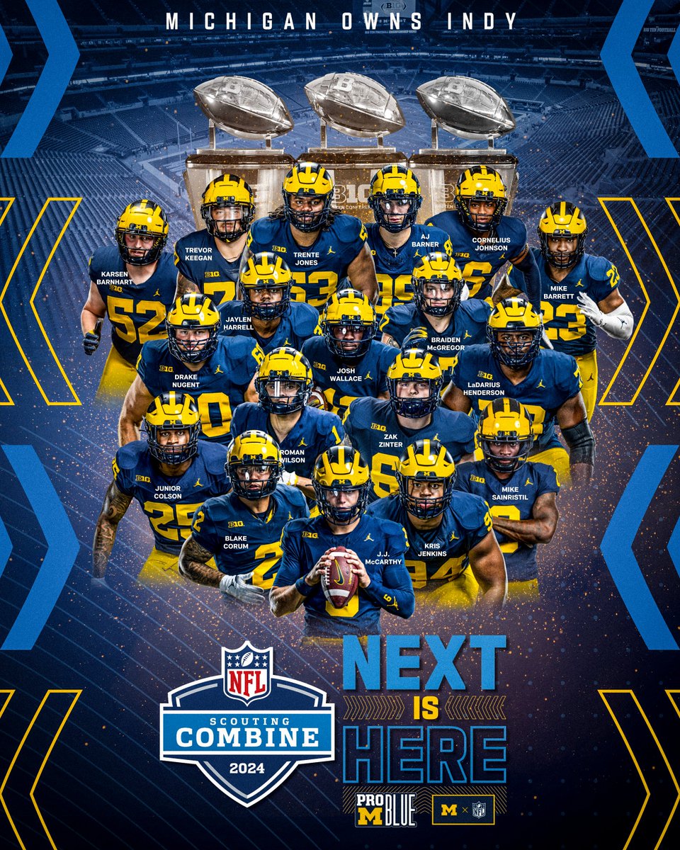 That's a whole lot of Wolverines who will be in Indy for the NFL Combine! #GoBlue