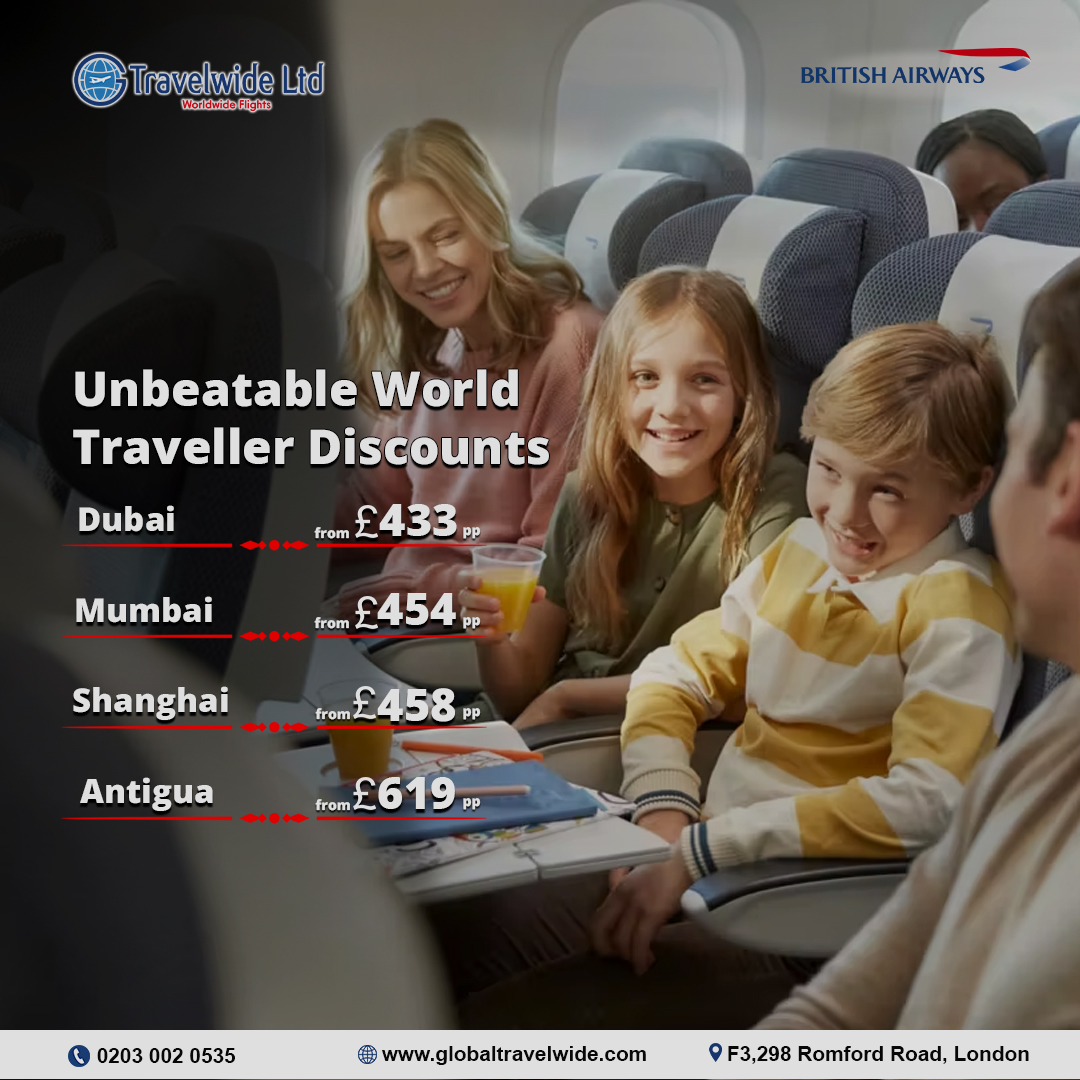 GlobalTravelW's tweet photo. ✈️ Unlock Unbelievable Deals with #BritishAirways!
🔗 Contact Info:
Call Us: 02030020535
Email: sales@globaltravelwide.co.uk
Website: https://t.co/YdvI4LeSpC
WhatsApp: https://t.co/h9vRg6JayS
#BrightsunTravel #Travel2024 #GlobalTravelwide https://t.co/1usc9VEeQF