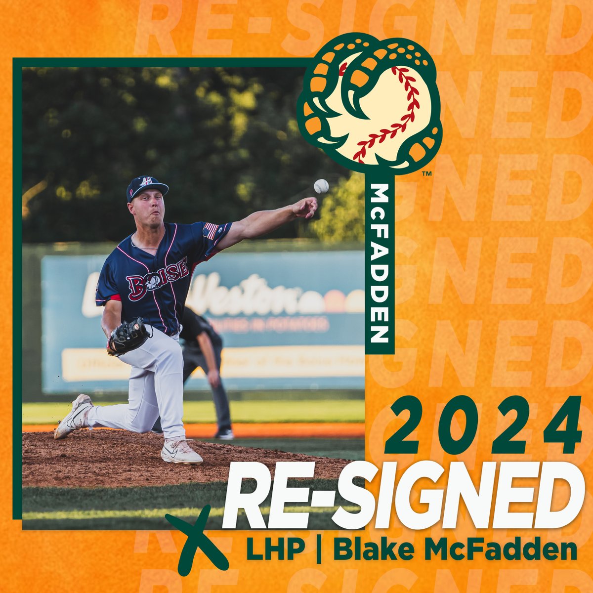 BoiseHawks's tweet photo. LHP Blake McFadden will be back with the Boise Hawks⚾

McFadden made 30 appearances and struck out 29 in 29 innings of work during the 2023 season. 

Welcome back, Blake! https://t.co/lOLrTZtLLG