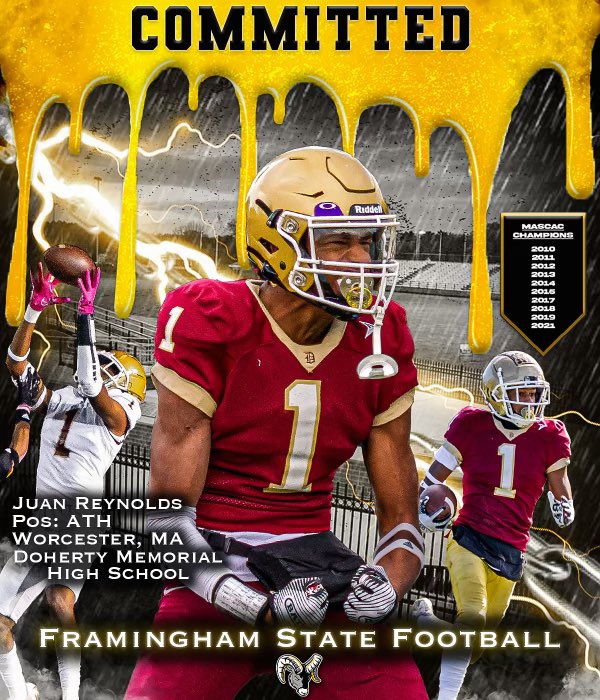 I want to thank everyone who’s been apart of this journey and helped me succeed in football, I will be committing <a href="/FraminghamU/">Framingham State</a>  go rams!!
