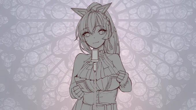 何か描いてます 
