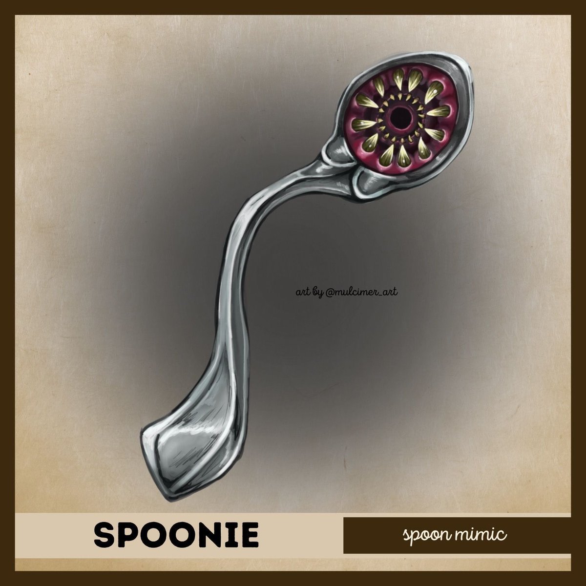 Mulcimer's tweet image. The spoon is here! The Spoon mimic is one of the most mischievous mimics that we have in our gallery. 

Check out more about the spoon mimic here: buff.ly/42zrUrD

Please consider following and joining! We’re still making content WITHOUT AI garbage!