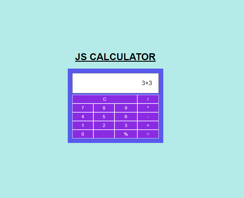 vimalpksh's tweet photo. Created a mathematical calculator using some basic #Javascript(in HTML file) and styled with CSS Grid Layout.  

Code - https://t.co/hczafFIesR

#js #html #css #frontenddeveloper #grid #cssgrid https://t.co/JABTEf5nFo