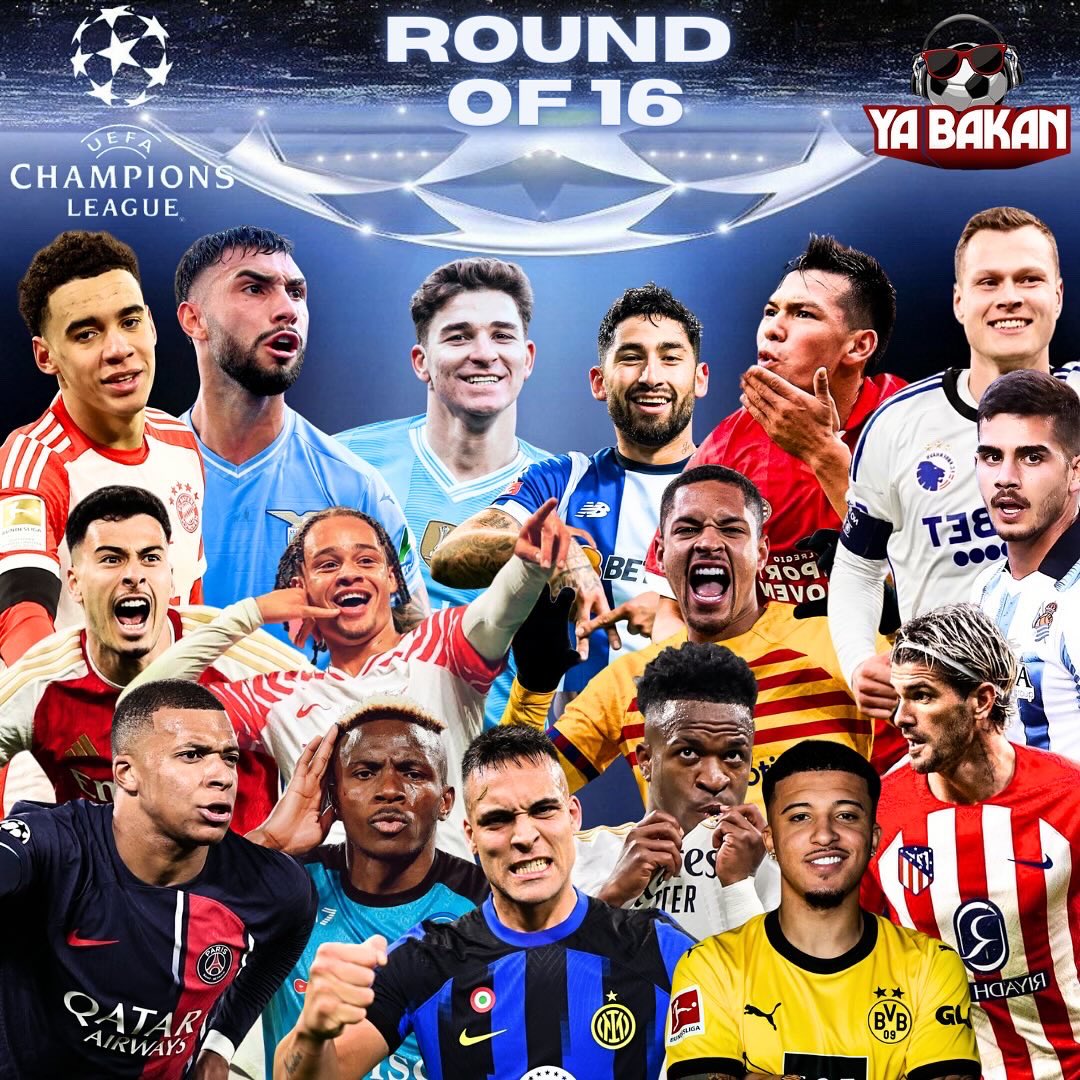 Yabakan_'s tweet photo. ¡VUELVE LA CHAMPIONS LEAGUE! ⚽️🏆🚨

📌 Que equipos avanzarán a la próxima ronda!?   

#championsleague #roundof16 #lachampions #orejona #europa #realmadrid #barca #manchestercityfc #bayernmunich #lazio #arsenal #rbleipzig #leipzig #psg #napoli #inter #borussiadortmund #atletico https://t.co/4wNkVcYeWv
