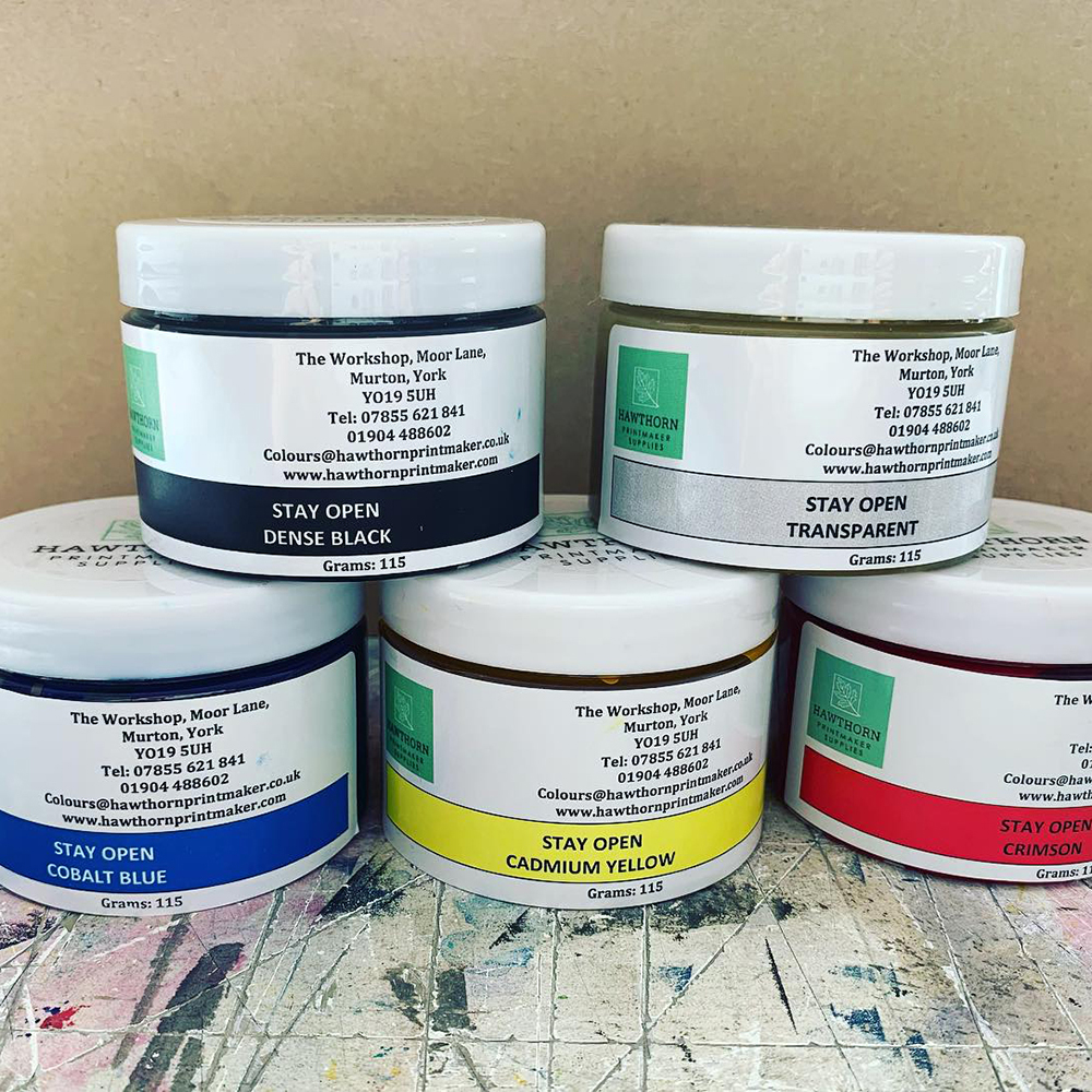 Design_York's tweet photo. Would you like to try the oil-based inks that I use? Hawthorn’s has launched this set of Stay Open Inks in smaller pots for £30.50.
Read more about #ink for #linocut printing:
https://t.co/pOkSNXO7Bp
#printmaking #MadeInYork #linoprint https://t.co/GJoKwgvEsV