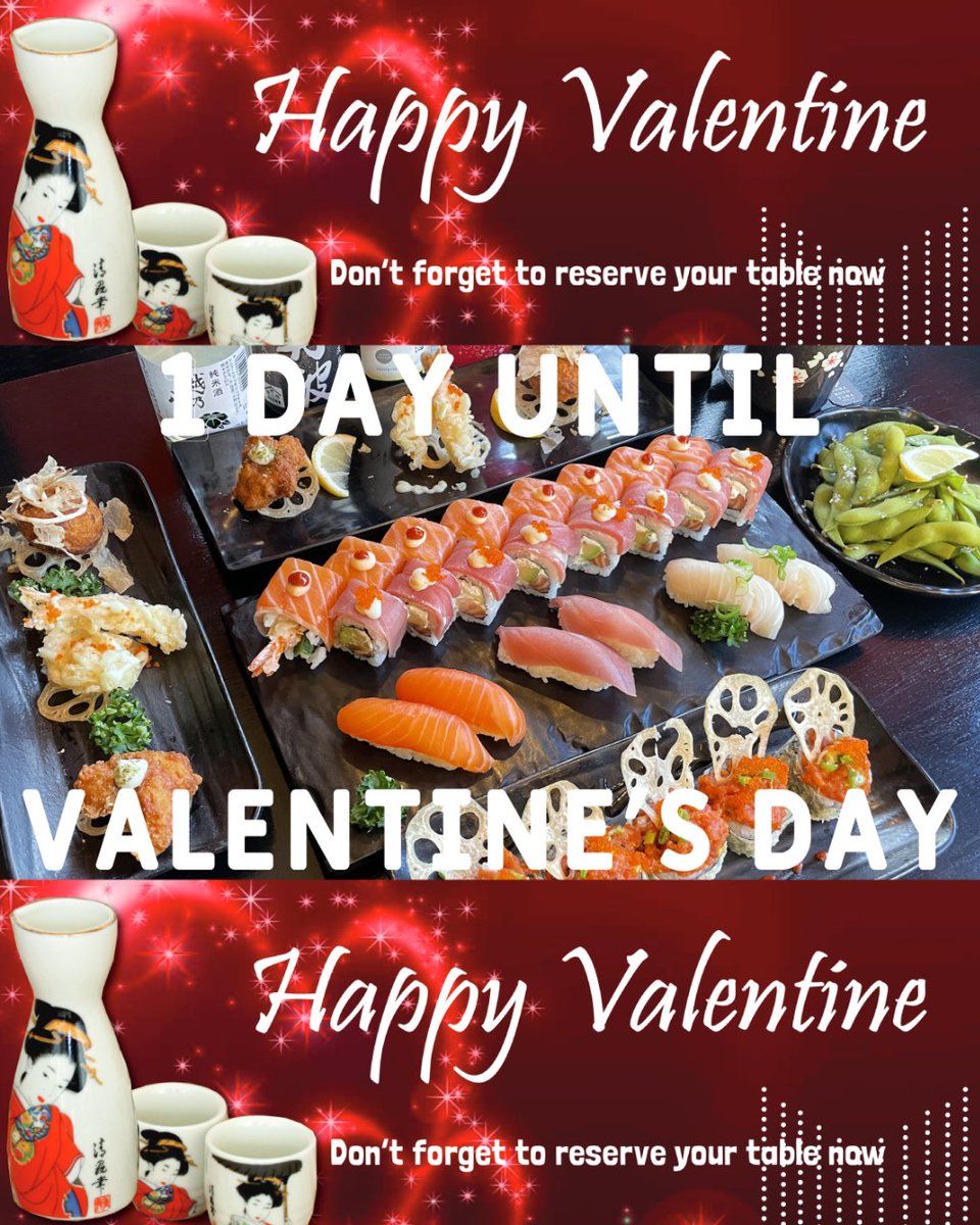 JapasSushi's tweet photo. Book your Valentine's Day table at Japas Sushi now! Limited seats available. Call Japas Sushi Restaurant on 01223365321 today! #happyvalentinesday #valentinesday #valentines #sushivalentinesday #sushitime #japaneserestaurantcambridge #flowers https://t.co/ls1MW3xbzc