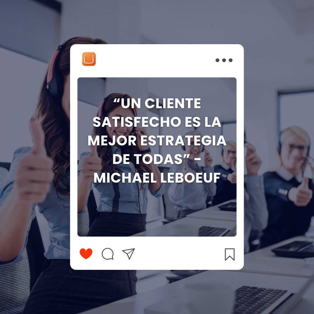 "Un cliente satisfecho es la mejor estrategia de todas" - Michael Leboeuf

Si quieres leer sobre las mejores prácticas en la atención al cliente: 👇
ublux.es/guia-de-atenci…
