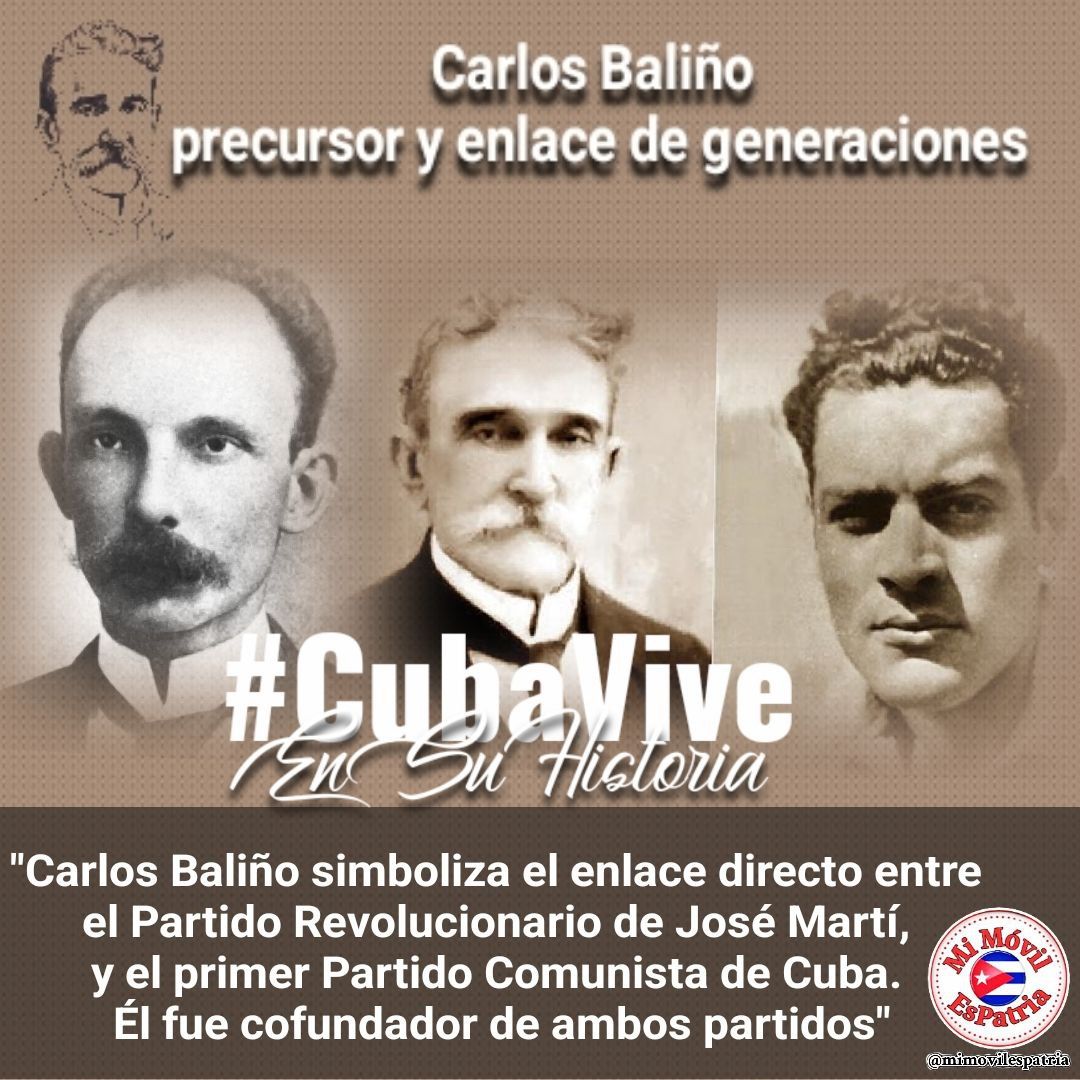 13 de febrero de 1848, nace Carlos Baliño López, precursor del pensamiento marxista cubano. Fue el enlace de dos generaciones, junto a José Martí crea el Partido Revolucionario Cubano y con Julio Antonio Mella el primer Partido Comunista de #Cuba. 
#CubaViveEnHistoria 
#UJC