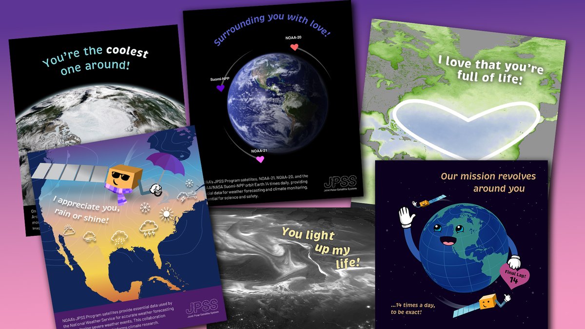 Launch your love into orbit this #ValentinesDay with our JPSS satellite-themed cards. 🛰️💌

Surround your friends, family, and loved ones with affection, letting them know they're as vital to you as satellites are to Earth.

Download cards here: nesdis.noaa.gov/news/jpss-vale…