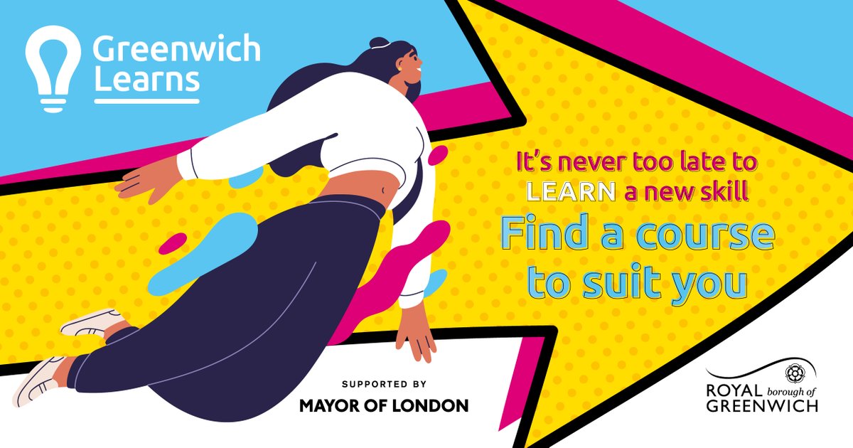 Unlock new skills and passions starting an adult community learning course ✨

From art classes 🎨 to cooking workshops 🍳 there's something for everyone. Plus, they're free/low cost to learners!

Discover courses with #GreenwichLearns and enrol today! 📚
greenwichlearns.org.uk