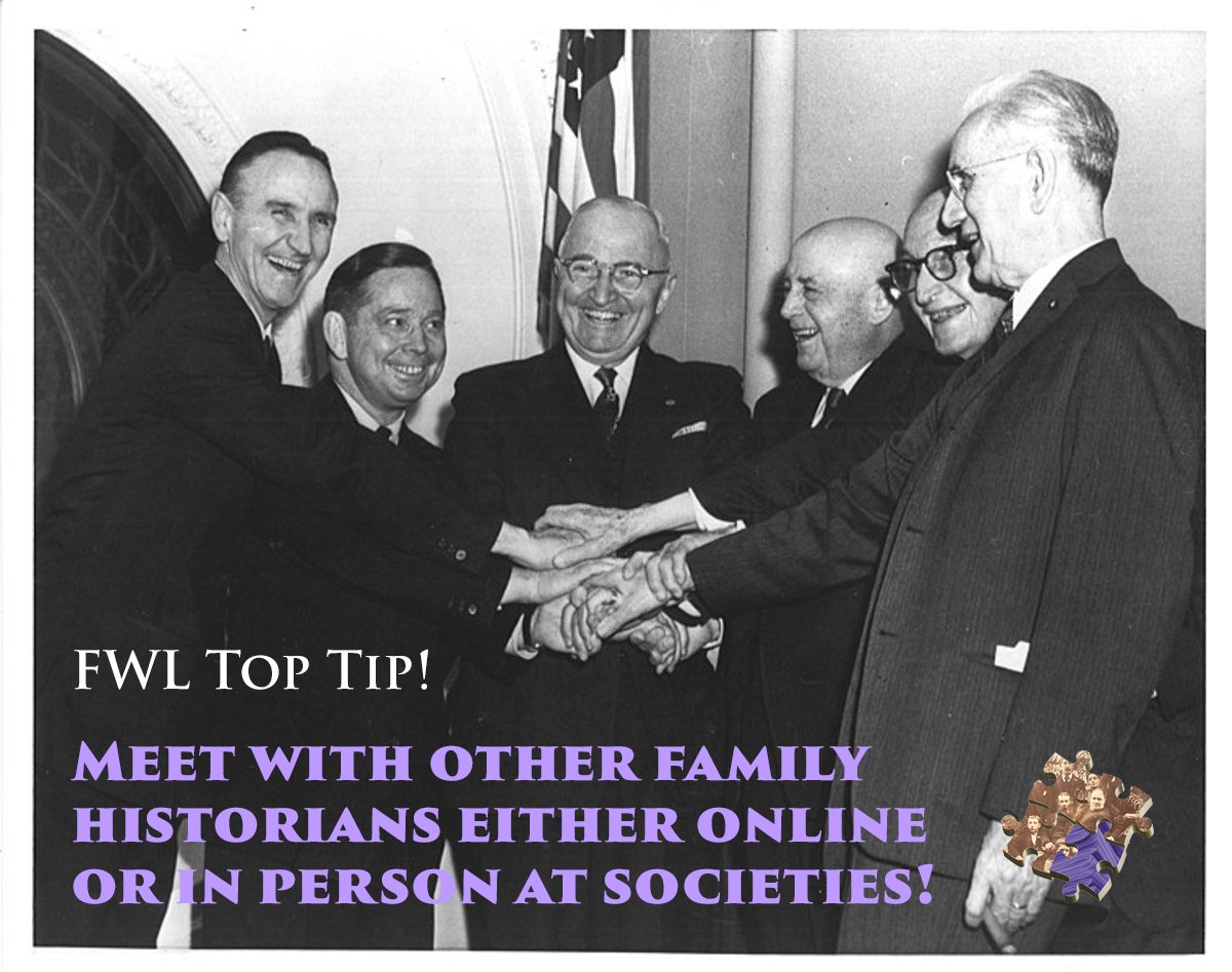 Family historians are an incredible help to each other. There is a network of local societies with regular meetings up and down the country. Here you can meet like-minded people with the same interests and local expertise! Want to meet people? Comment below! #AncestryHour