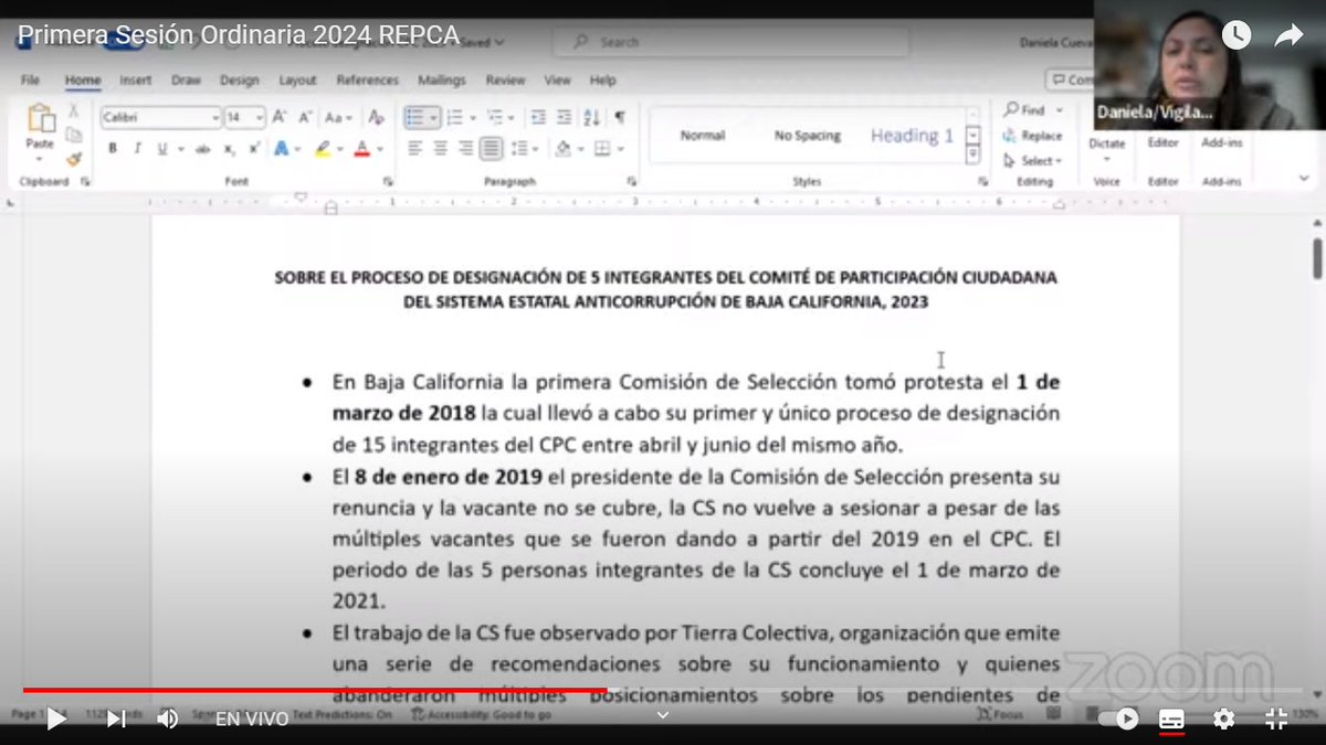 VigilanciaTJ's tweet photo. @ComiteCPC En la sesión la compañera Daniela Ramírez, @darielafly, integrante de la @ComisionSEABC presentó el proceso de designación del #CPC del Sistema Estatal #Anticorrupción de #BajaCalifornia.
Grabación: https://t.co/UZrHMYGwMR
#REPCA #PerfilesIdoneosYa https://t.co/F778ofXYaz
