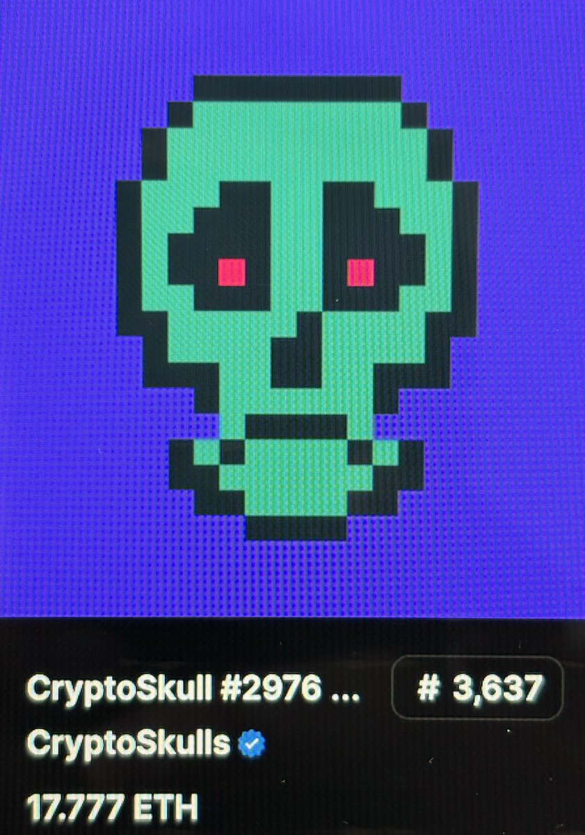 💀#CryptoSkulls Game Token #NFTsale  🈹 at #opensea , ready for the upcoming #GoldofSkulls game 🎮.
 #NFTs #pfp #historical #collectible #ethereum #web3community #blockchain