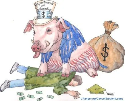StudentLoanJus1's tweet photo. When the Presidential election happens on November 5th, $116 Billion in interest (conjured out of thin air) will have been loaded onto our backs by the Department of Education and its partners for federal #studentloans.