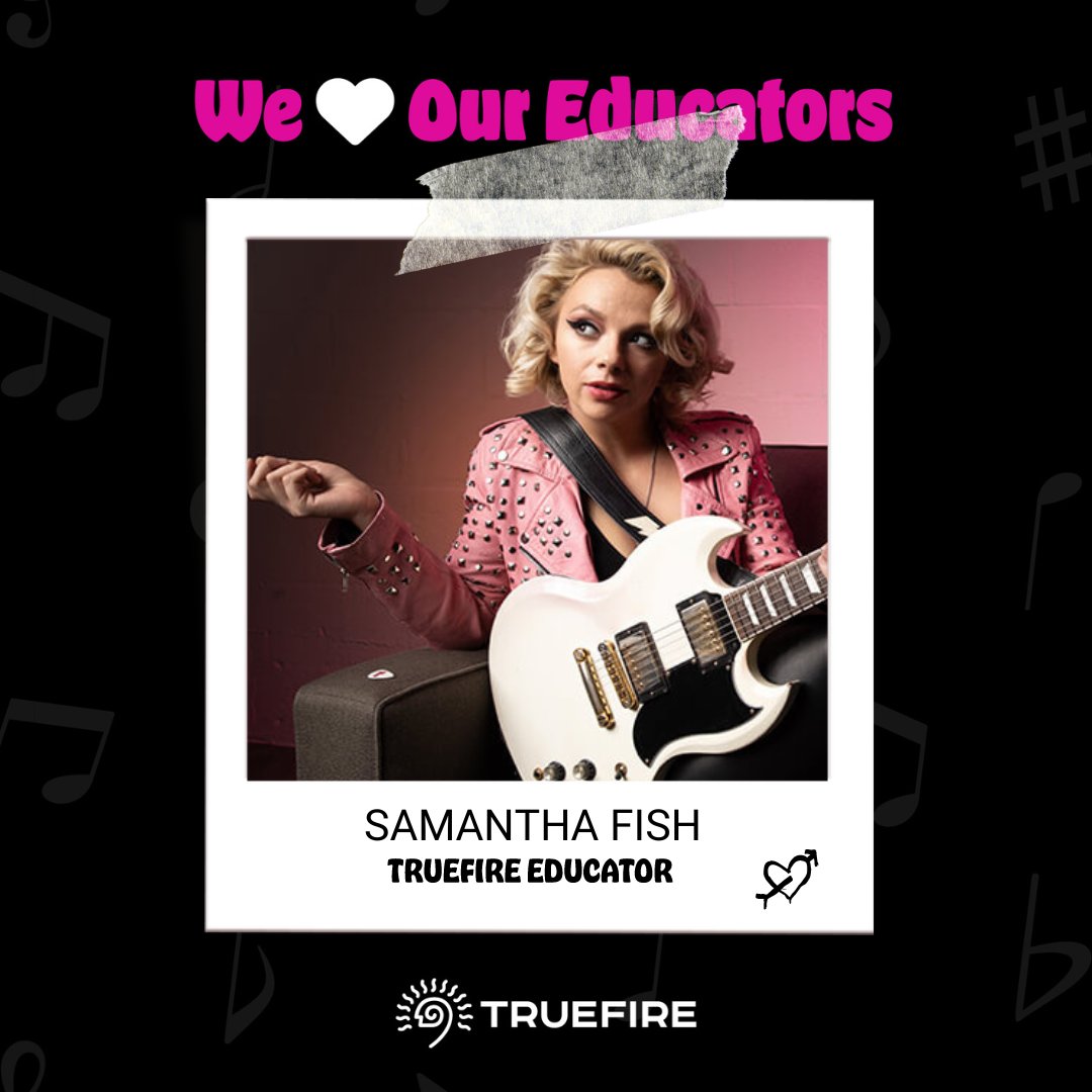 TrueFireTV's tweet photo. We ❤️ Our Educators! Today, we'd love to spotlight Samantha Fish. Be sure to head to TrueFire and grab Samantha's debut course, Wild Soul! Get it here: https://t.co/45bund6kYT
#samanthafish #guitarlessons #guitarist #truefire https://t.co/sodXzxo6jh
