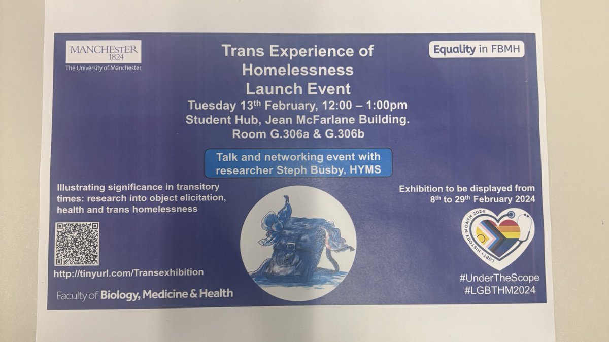 OyebanjiAdewumi's tweet photo. Thank you @FBMH_UoM @gabs_finn #Ruth @njgardi and #FBMH team #EqualityInFBMH for today’s event - #TransExperienceOfHomelessness with #StephB from @UniOfHull https://t.co/7Rt1JmOWBJ