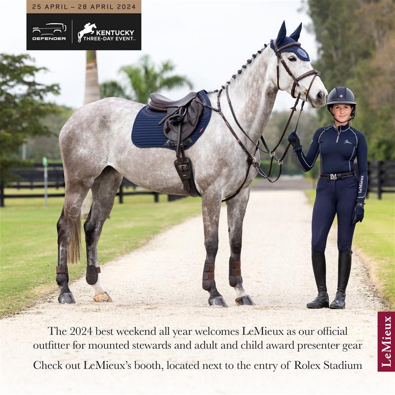 We are so excited to welcome LeMieux as our Official Outfitter for Mounted Stewards, and Adult & Child Award Presenters who will be styled from head to toe at the 2024 Best Weekend All Year!