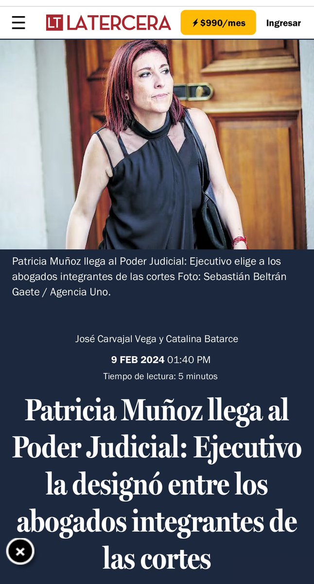 carreragonzalo's tweet image. Yo lo encuentro grave y que atenta con la independencia del poder judicial el nombramiento de Patricia Muñoz ex defensora de niñez. 
Mientras Viña se quemaba el gobierno nombró a 95 jueces. Casi TODOS del Frente Amplio y PC. El gobierno NO respetó un acuerdo previo de…
