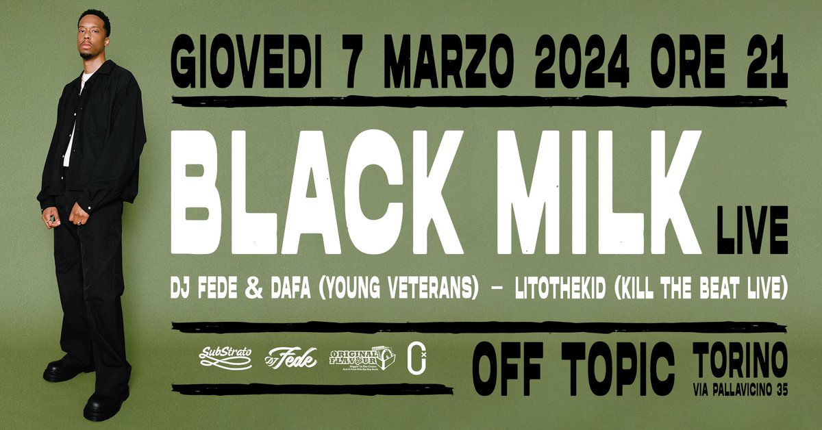 Black Milk Live @ OFFTOPIC Biglietti Early Bird quasi esauriti 👉🏼 link.dice.fm/z19db028241e