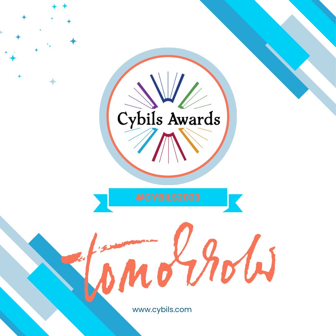 It's on our calendar, how about yours?  

#CYBILS2023 winners announced. Tomorrow. On the blog. 9:00 AM (PST) | 12:00 PM (EST).