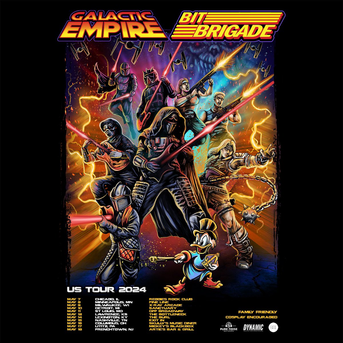 Bit Brigade (@bit_brigade) on Twitter photo We are incredibly excited to announce that we're teaming up with <a href="/GalacticEmpire8/">Galactic Empire Official</a> for a tour this May!!
Tickets on sale this Friday (2/16).
Grab them @ bitbrigade.net/tour.html
We're playing a 3 game set across this tour. Castlevania / Contra / DuckTales We are incredibly excited to announce that we're teaming up with <a href="/GalacticEmpire8/">Galactic Empire Official</a> for a tour this May!!
Tickets on sale this Friday (2/16).
Grab them @ bitbrigade.net/tour.html
We're playing a 3 game set across this tour. Castlevania / Contra / DuckTales