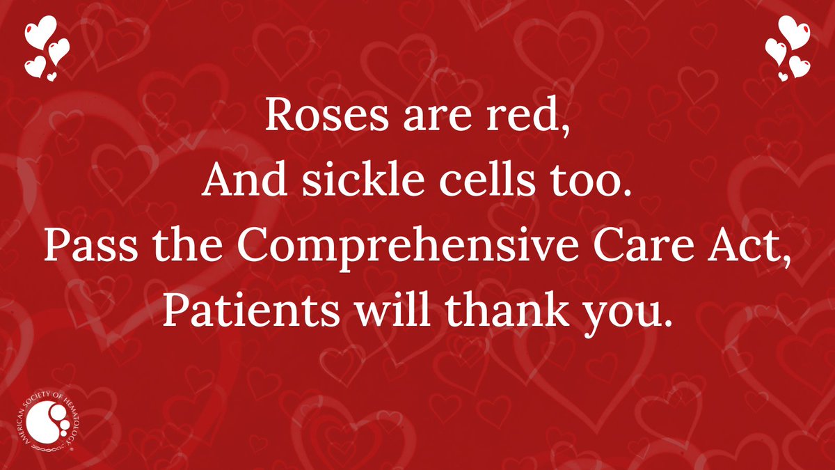 What we really want this Valentine's Day is improved access to high-quality outpatient care for individuals living with #SickleCell. 

#HealthPolicyValentines #ConquerSCD #SickleCell #SCD #sicklecelldisease #FundHealth #DontCutCures