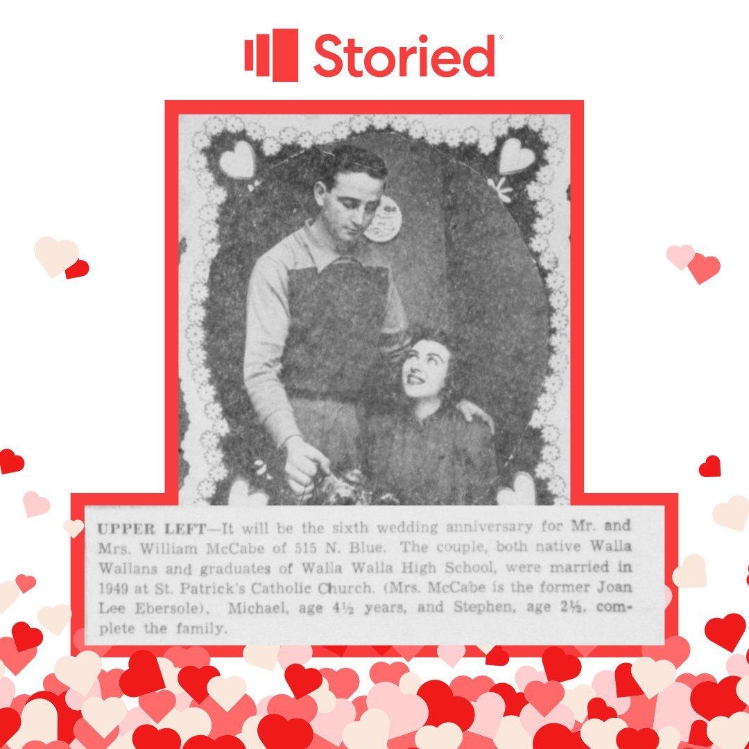 Happy Valentine's Day, genealogy style! Nothing says romance like tracking down your ancestors' wedding announcements in old newspapers. Share any romantic tales you uncover about relatives long ago. #Genealogy #FamilyHistory #Storied #Ancestry #Newspapers #ValentinesDay