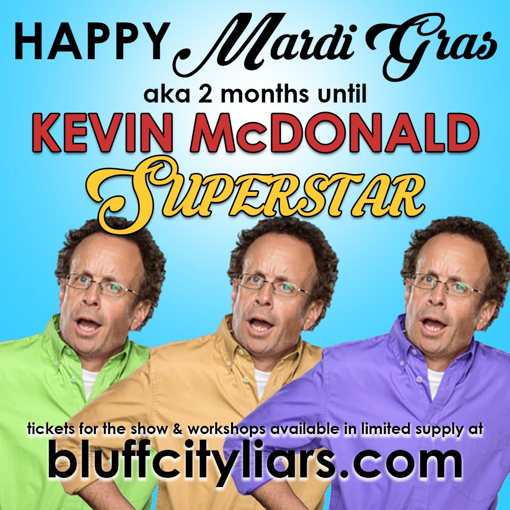 It’s a special day today! You guessed it — we’re celebrating the fact that it’s only 2 months until Kevin McDonald returns to Memphis for a superstar weekend! 

Come see the rock opera and improv extravaganza on April 13th at Black Lodge!

Tickets at bluffcityliars.com