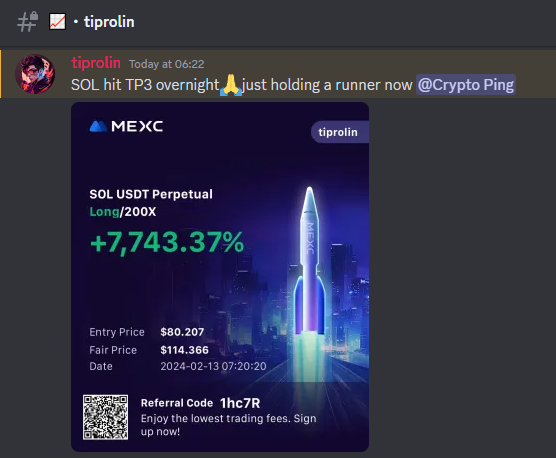 Another banging trade, Tip been the most active and successful trader, this shits normal for him at this point🤣