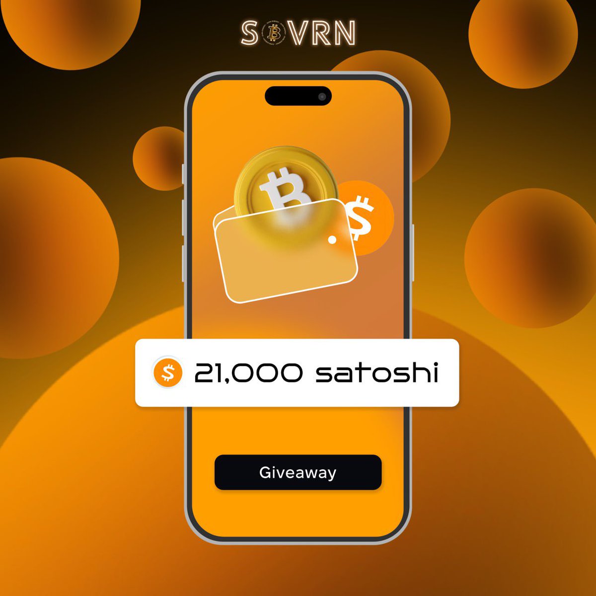 21,000 #Satoshi giveaway! 🍊💊

Like, repost, tag a friend, and FOLLOW <a href="/svrnenergy/">SVRN ARCHIVE</a> to WIN #Bitcoin

48 HRS, GO! #SVRN #sats