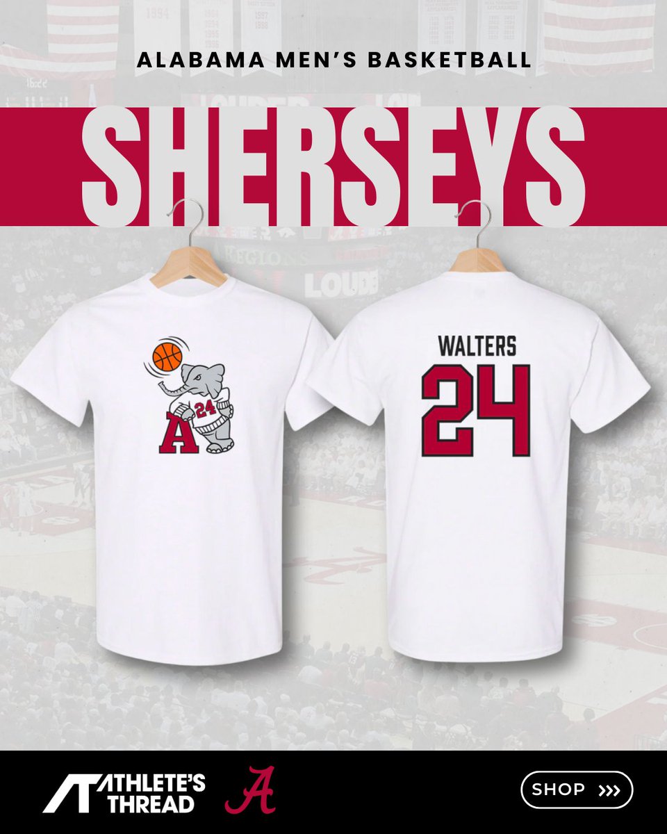 Crimson Tide! 🔥🏀 New Products Launched for the University of Alabama Men’s Basketball! Elevate your fan gear today and support Bama athletes with every purchase you make.⁠ <a href="/AlabamaMBB/">Alabama Men’s Basketball</a> 

🛒 Shop Now l8r.it/o0en