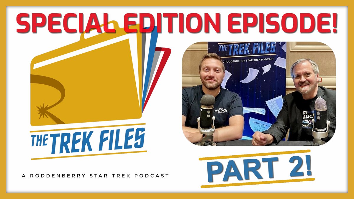 #TreklandTuesdaysLIVE is on hiatus but we have something new for you @ 1pm PT/4pm ET/9pm UK! 

From #STLV 23 #StarTrekProdigy's @GoodAaron joined #TheTrekFiles to talk #GeneRoddenberry's vision for 'Starship!' bit.ly/3OJs0qZ 

#drtrek #trekland #startrek #larrynemecek