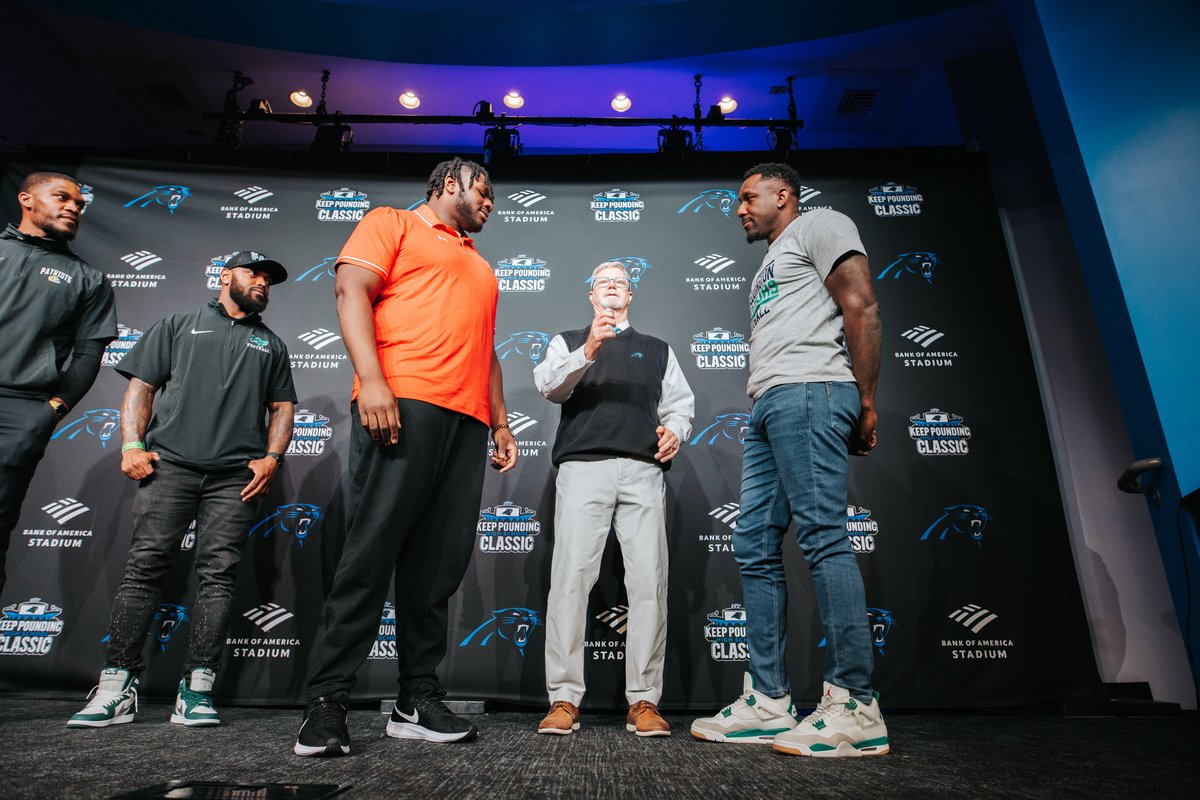 Today, we hosted a press conference to announce the match ups for the <a href="/Panthers/">Carolina Panthers</a> Keep Pounding High School Classic. The double header will take place at <a href="/BofAstadium/">Bank of America Stadium</a> on August 22nd. Tickets are on sale through <a href="/Ticketmaster/">Ticketmaster</a>. Get your tickets today!

🎟️: rb.gy/rva73q