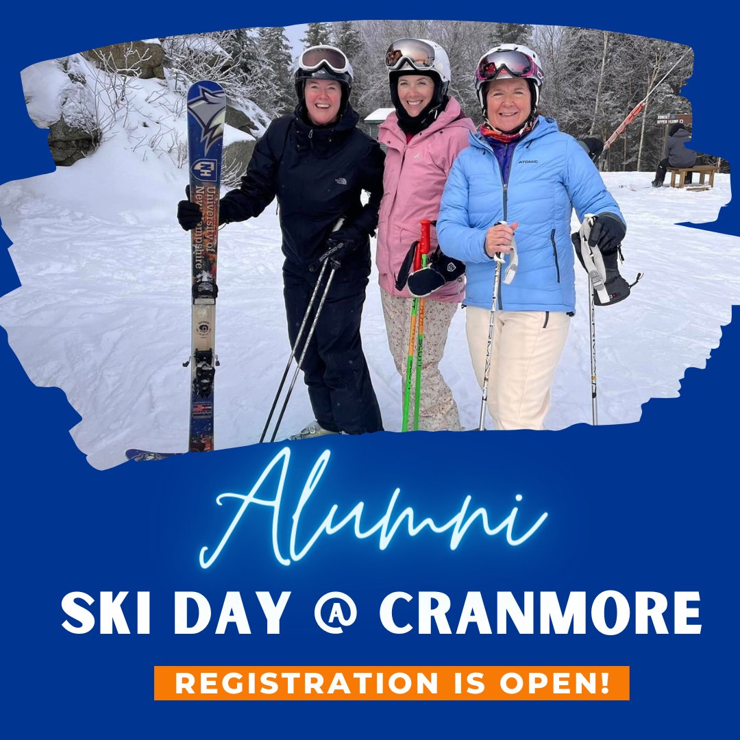 Calling all Alumni! Join us on March 3rd for an epic day on the slopes at Cranmore Mountain. Reconnect with old friends, carve fresh tracks, and create new memories at our Alumni Ski Day. Grab your tickets now and let's hit the slopes together! 🏔️⛷️ unh.me/42rUvPv