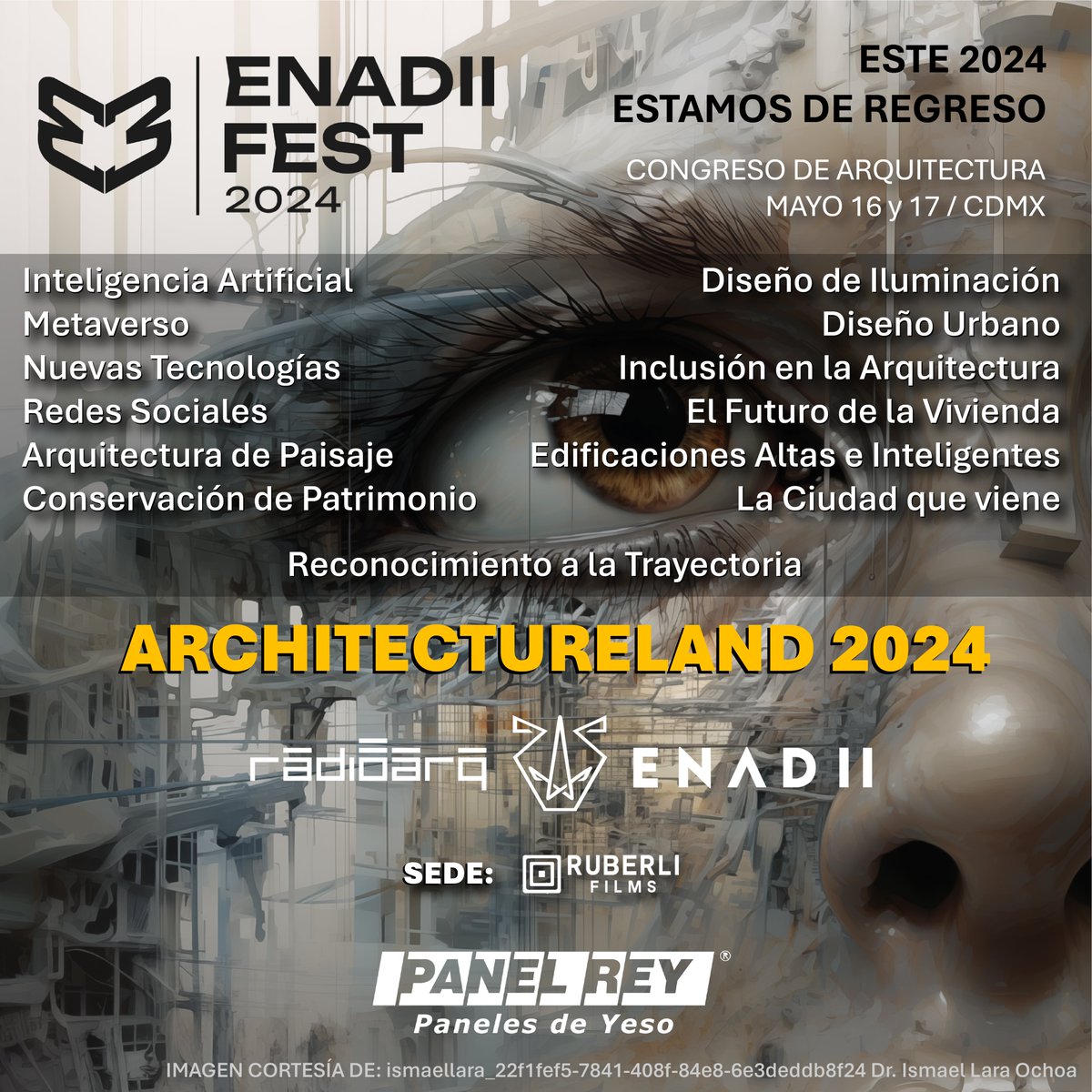 EL CONGRESO DE ENADII FEST, esta de regreso Mayo 16 CDMX, una nueva experiencia arquitectónica. 
enadiifest.mx