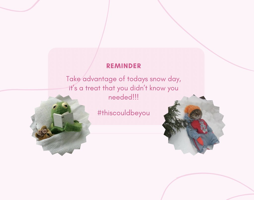 HCMontclair's tweet image. ❄️❄️❄️
#HerCampus #hercampusmontclair #kermit #snowday #selfcare