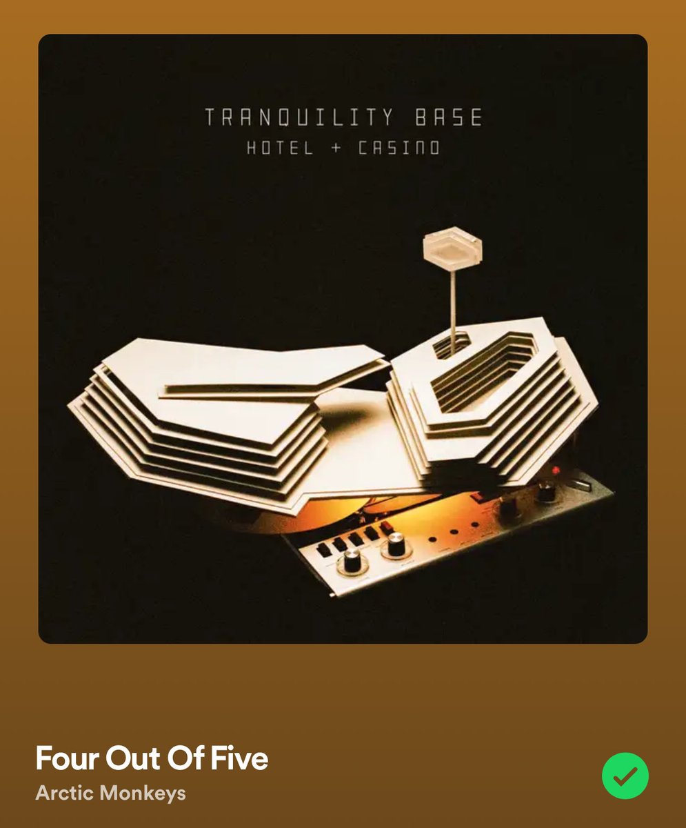 DAY 104 of keeping AMTWT alive:

Song: 𝑭𝒐𝒖𝒓 𝑶𝒖𝒕 𝑶𝒇 𝑭𝒊𝒗𝒆

Rate it from 1-10:

Favorite lyrics?:

Have you seen it live?:

•••

Leave your answers below and check in tomorrow for the next song!