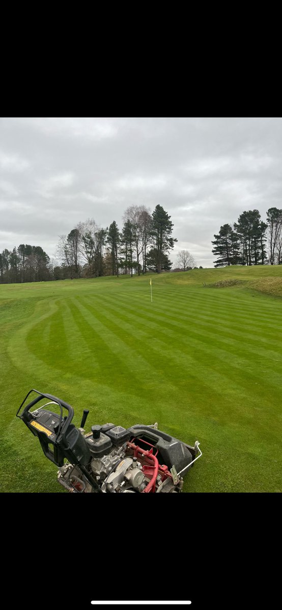 Great to get the Toro Flex21’s on the greens before the rain